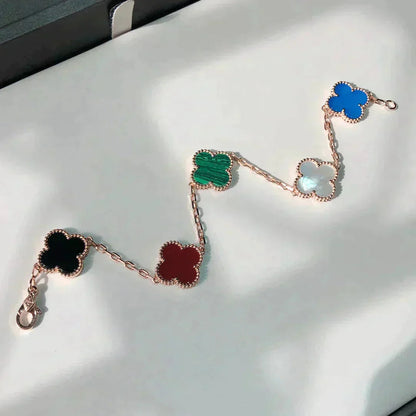 Clovers 5 Motifs Multicolor Bracelet