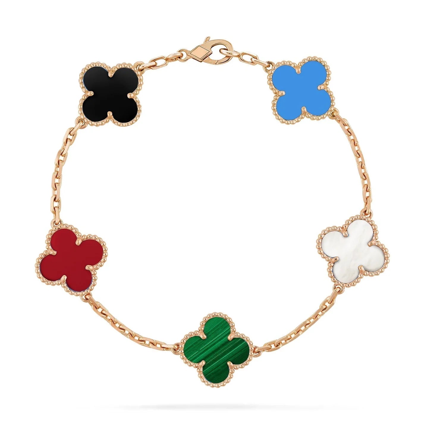 Clovers 5 Motifs Multicolor Bracelet