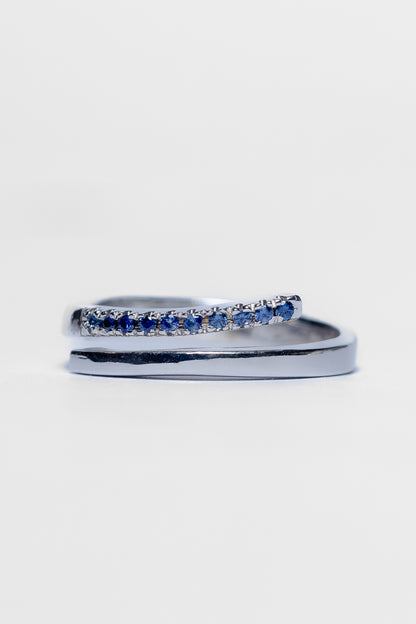 925 Sterling Silver Blue Sapphire Ring