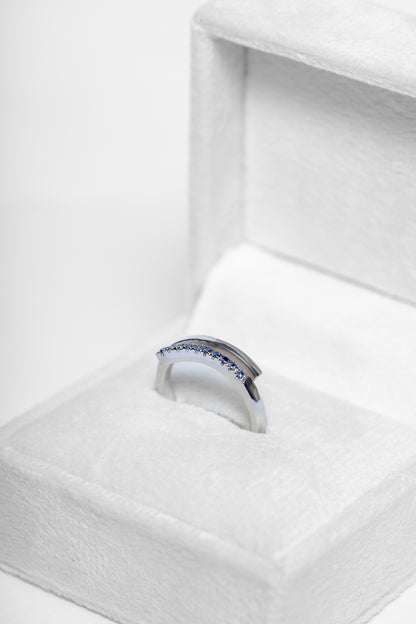 925 Sterling Silver Blue Sapphire Ring