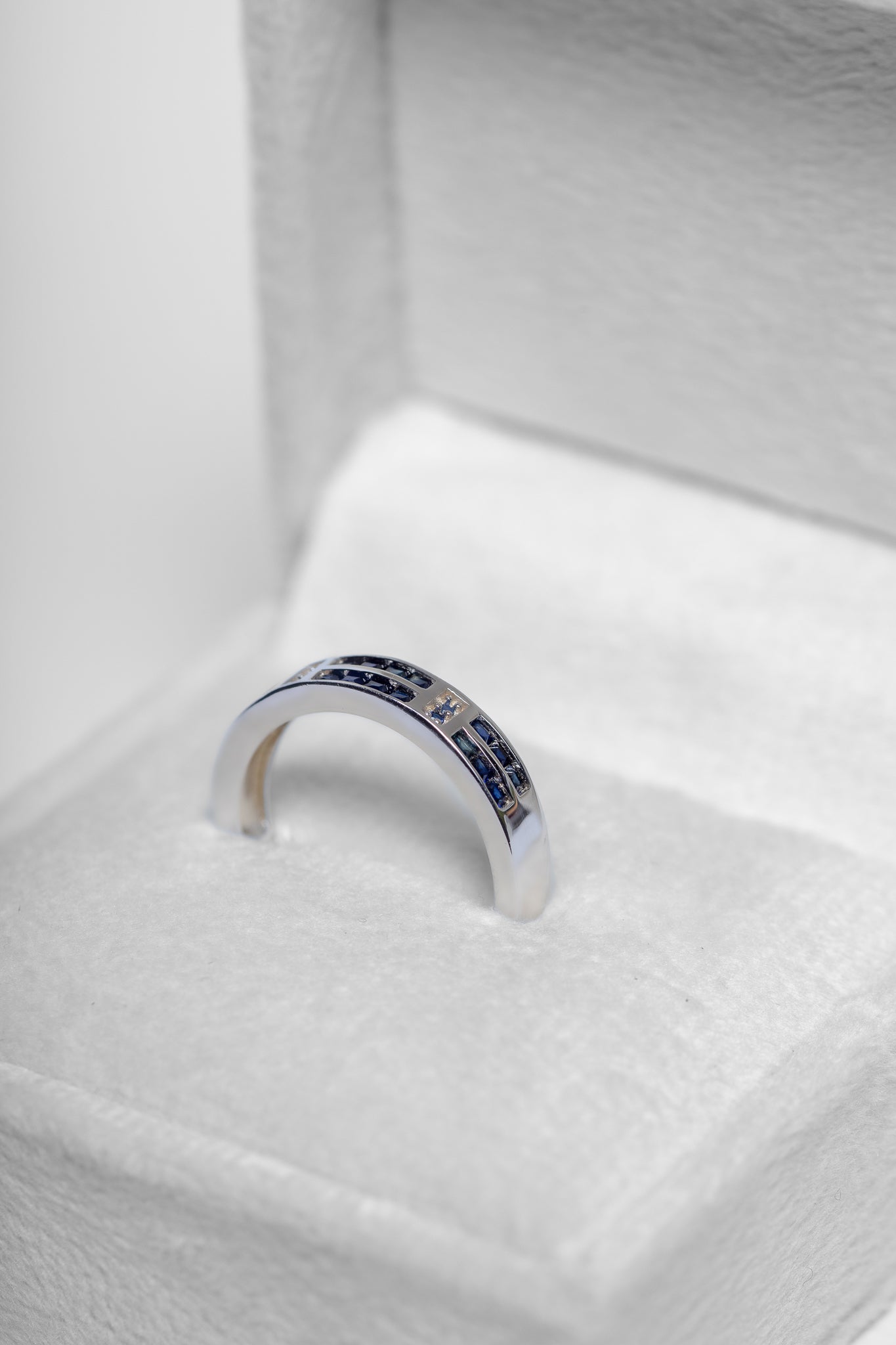 925 Sterling Silver Blue Sapphire Ring