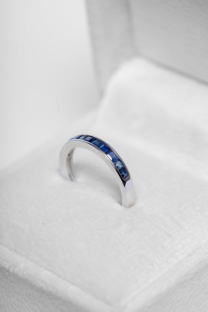 925 Sterling Silver Blue Sapphire Ring