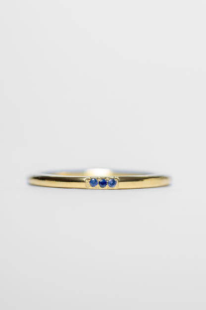 14K Blue Sapphires Ring