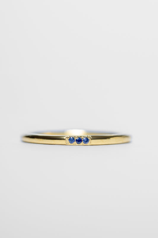 14K Blue Sapphires Ring