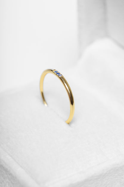 14K Blue Sapphires Ring