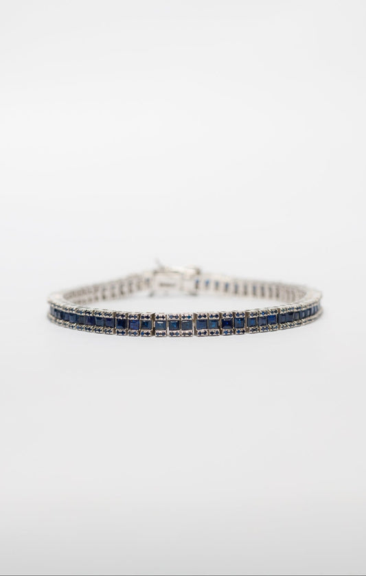 925 Sterling Silver Blue Sapphire Bracelet