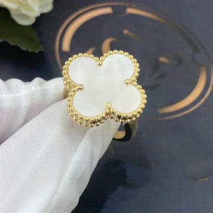 Clovers White MOP Ring